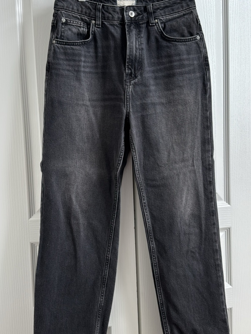 We The Free Washed Black Straight Leg Jeans